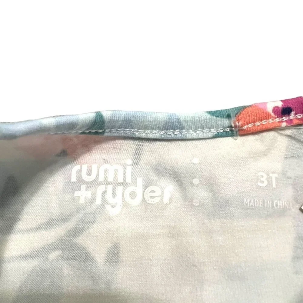 NEW Rumi + Ryder 3T Striped Floral Print Dress